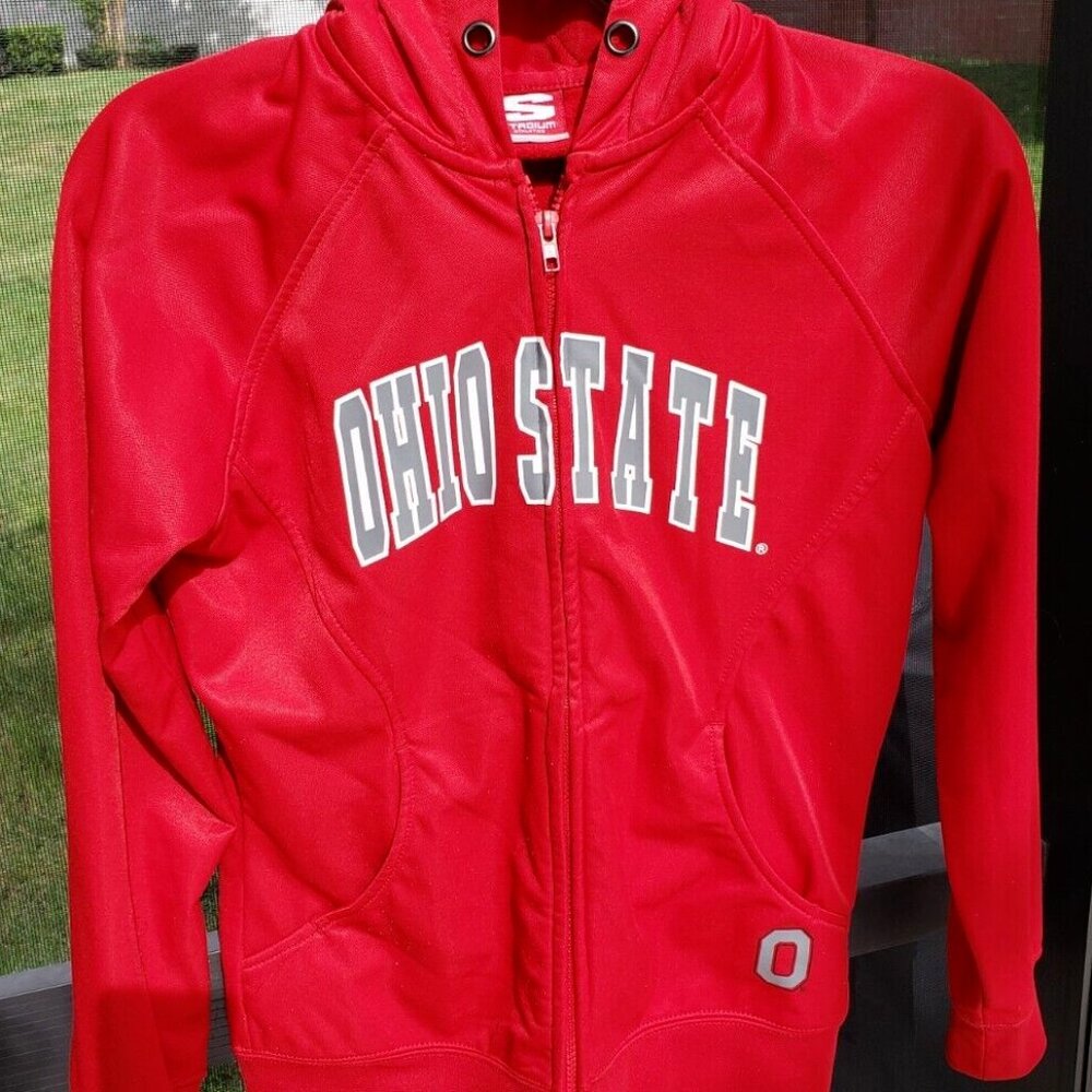 Stadium Athletics Ohio State Zippered Hoodie, Red, Size S